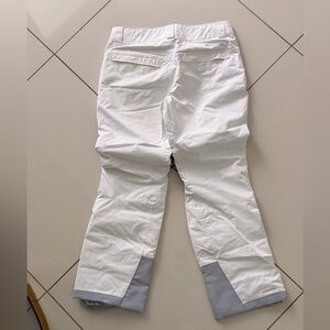 Columbia white women Snow/Ski Pants with Gray Cuffs